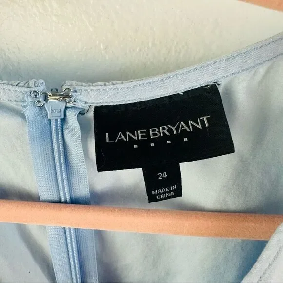 Lane Bryant Chambray Sleeveless Jumpsuit Size 24 - Picture 3 of 3